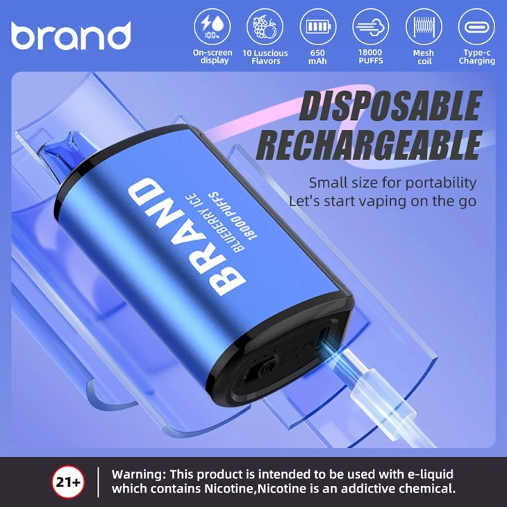 Wholesale I Vape E-Liquid E-Juice 18000 Puffs Disposable Vape Pen 850mAh 24ml OEM Fast Shipping