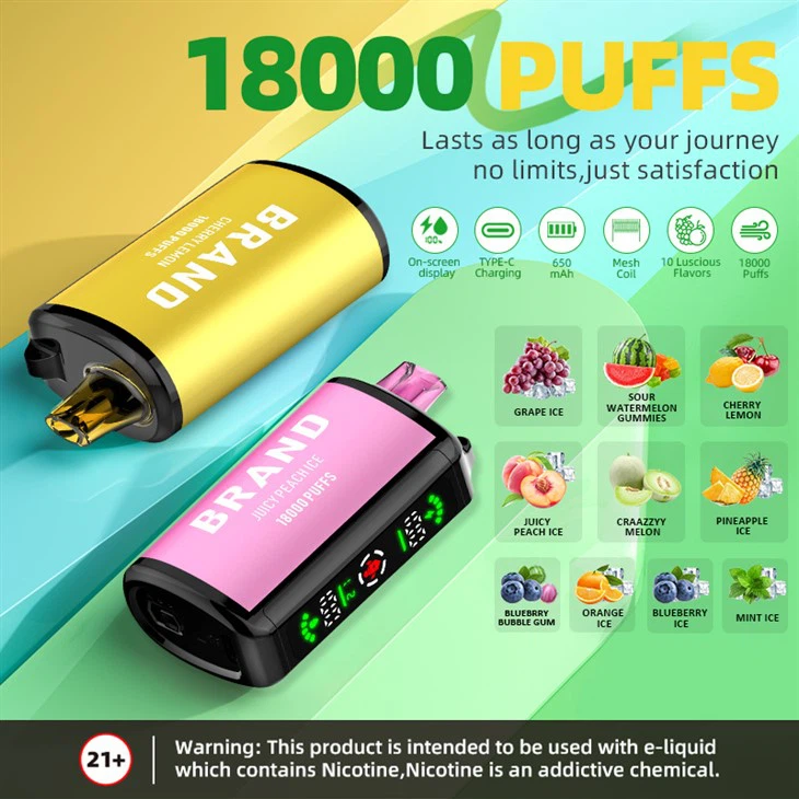 Wholesale I Vape E-Liquid E-Juice 18000 Puffs Disposable Vape Pen 850mAh 24ml OEM Fast Shipping